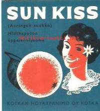 Sun Kiss,  juomaetiketti