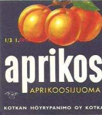 Aprikos,  juomaetiketti