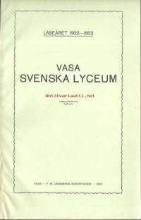 Vasa svenska lyceum , läseåret 1922-1923 - vuosikertomus