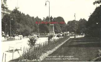 Helsinki  Esplanadi - paikkakuntakortti, kulkenut 21.9.1935 nyrkkipostissa