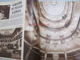 Suomen Kuvalehti 1957 nr 45, Waltari akatemian kuopus, Vuokko Eskolin, miten muistomitaleita, muistoristejä ja kunniamerkkejä on kannettava, Helsingin Yliopiston