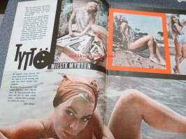 Jallu 1966 nr 9 sis. mm. seur. artikkelit / kuvat; Kansikuva Gloria Paul, Tyttö miestä myöten, Akateemista eli mitä Helsingin opiskelijatytöistä kerrotaan,