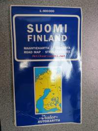 Suomi Finland maantiekartta 1:800 000 vägkarta, road map, strassenkarte