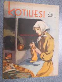 Kotiliesi 1944 nr 22 marraskuu kansi Martta Wendelin, Neekeriarpa, Kotitalouskeskikoulu, Nuoriso etsii elintilaansa, Lapsen iltarukous,