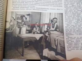 Kotiliesi 1944 nr 22 marraskuu kansi Martta Wendelin, Neekeriarpa, Kotitalouskeskikoulu, Nuoriso etsii elintilaansa, Lapsen iltarukous,