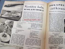 Kotiliesi 1944 nr 22 marraskuu kansi Martta Wendelin, Neekeriarpa, Kotitalouskeskikoulu, Nuoriso etsii elintilaansa, Lapsen iltarukous,