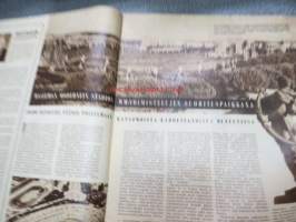 Urheilun Kuva-aitta 1954 nr 5, sis. mm. seur. artikkelit, kuvat, mainokset; Kansikuva John Landy / Denis Johansson, Jyväskylä - pesäpalloilu, Kalevi Lehtovirta,
