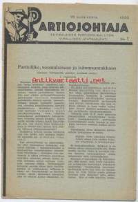 Partio-Scout: PARTIOJOHTAJA-lehti vuosikerta 1933, nrot.1-6