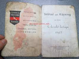 Chevrolet Lastvagnar 1945 Handbok -käyttöohjekirja ruotsiksi