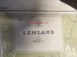 Lemland 1961 -merikortti / merikartta / sjökort / chart