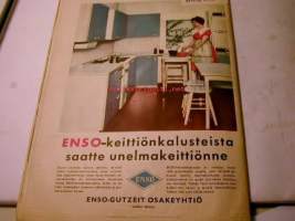 Kotiliesi 1961 nr 18, vanhan sukutalon nuori emäntä Lea Simula