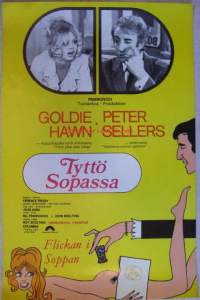 Tyttö sopassa 1970 , Goldie Hawn ja Peter Sellers -elokuvajuliste
