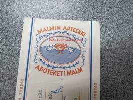 Malmin Apteekki - Apoteket i Malm, 16.8.1967 -apteekkisignatuuri