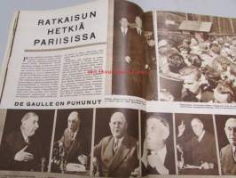 Suomen Kuvalehti 1958 nr 22, rengasmatka naapuriin - presidentti Neuvostoliitossa, suomalainen retkikunta Huippuvuorilla