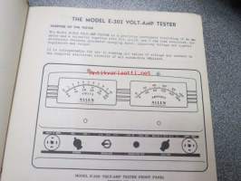 Allen Model E-302 Volt-amp tester operating instructions -testauslaitteen käyttöohjekirja englanniksi