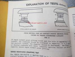 Allen Model E-301 Condenser tester operating instructions -testauslaitteen käyttöohjekirja englanniksi