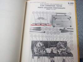 Allen Model E-301 Condenser tester operating instructions -testauslaitteen käyttöohjekirja englanniksi