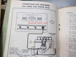 Allen Model E-314 Dwell-Tach tester operating instructions -testauslaitteen käyttöohjekirja englanniksi