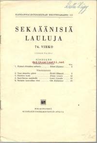 Sekaäänisiä lauluja 74. vihko