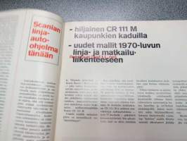 Aja 1971 nr 4 -Oy Scan-Auto Ab Saab &amp; Scania asiakaslehti, sis. mm.: ruuhkat ja letkat nelostiellä, Scania CR 111 M, Autoemäntä- ja kuljettajahaastattelut...