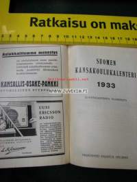 Kansakoulu kalenteri 1933