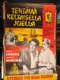 Tehtävä keltaisella joelle /Uppdrag vid Gula floden, mm. Anita Ekberg, George Marchal -elokuvajuliste