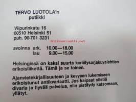 Keräily sarjakuvalehti hinnasto 1981 / Kustantanut Tervo Luotola