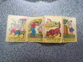 Saksalainen lapsille tarkoitettu kirjeensulkijamerkki? / siirtokuva, mahdollisesti 1930-luvulta, 4 merkin sarja