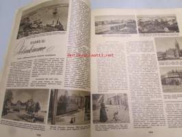 Suomen Kuvalehti 1945 nr 51-52, Joulu 1945 ajankuvaa. Nobel-juhlat Tukholmassa (palkinto A.I.Virtaselle), sellainen oli Helsinkimme vanhat pääkaupunkilaiset kertovat
