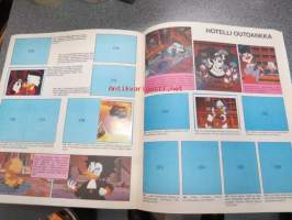 Duck Tales - Ankronikka / Walt Disney /  Panini 1987 sticker album -tarrakirja. Takakannessa reikä. n 15 tarraa liimattu.