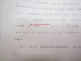 Kouluhallitus määrää tällä virkavahvistuskirjalla Terijoen keskikoulun poikain voimistelunopettajan virkaan K.V. Tikan.... 20.3.1920 -asiakirja