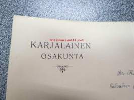 Karjalainen Osakunta, Kaarlo Tikka eroaa jäsenyydestä, 7.2.1914 -asiakirja