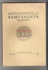 Nordenskiöld Samfundents tidskrift  XVIII   1958