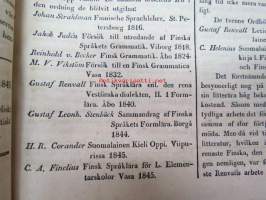 Kallavesi -  Bihang till Saima 1846 nr 1-18 -kirjallisuusaiheinen Saima-lehden liite, koko vuoden numerot yhteen sidottuna, ruotsinkielinen