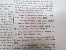 Kallavesi -  Bihang till Saima 1846 nr 1-18 -kirjallisuusaiheinen Saima-lehden liite, koko vuoden numerot yhteen sidottuna, ruotsinkielinen