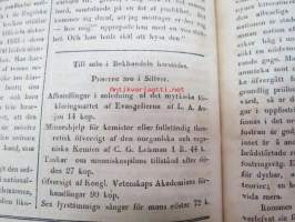 Kallavesi -  Bihang till Saima 1846 nr 1-18 -kirjallisuusaiheinen Saima-lehden liite, koko vuoden numerot yhteen sidottuna, ruotsinkielinen