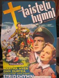 Taisteluhymni - Stridshymn (Battle Hymn) -elokuvajuliste, Rock Hudson, Martha Hyer, DanDuryea, Don DeFore, Anna Kashfi