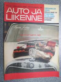 Auto ja Liikenne 1966 nr 12, sis mm. artikkelit / kuvat / mainokset; Lukkaankelin kurssi, Koeajo Saab V-4, Etuvetoiset Citroënit ym.