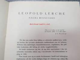 Leopold Lerche - Några minnesord