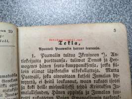 Tekla, Apostoli Paawalin harras seuraaja ja  Uskonsa tähden kowin wainottu ja kidutettu neitsy. Ruotsin-kielisestä käännöksestä suomennettu (Turku 1856)