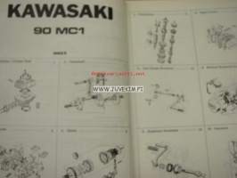 Kawasaki 90:MC1 Parts Catalogue -varaosaluettelo