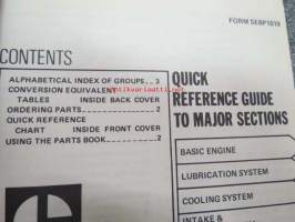 Caterpillar 3406 Marine Engine Parts Book (serial numbers 91U123-up) -merimoottori varaosaluettelo