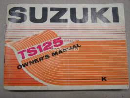 Suzuki TS125 owner´s manual -käyttöohjekirja