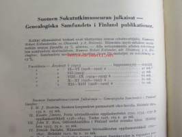 GENOS 1931, Sukutieteellinen aikaikauskirja - Tidskrift för släktforsning