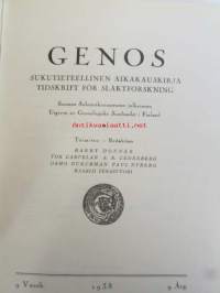 GENOS 1938, Sukutieteellinen aikaikauskirja - Tidskrift för släktforsning