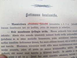 Pellervo 1900 sidottu vuosikerta -osuustoiminta- &amp; maatalousaiheinen lehti