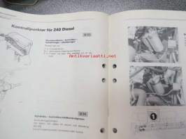 Volvo Servicehandbook - Reparation och underhåll Avd. 1 (17) Volvo serviceprogram 240, 260, 340, 66 1975-82 -korjaamokirjasarjan osa ruotsinkielellä