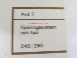 Volvo Servicehandbook - Reparation och underhåll Avd. 7, Fjädringssystem, 240/260