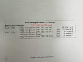 Volvo Servicehandbook - Reparation och underhåll Avd.1 (17), 10 000km 15 000 Diesel service, 240, 260, 66, 340, 1975 - 1982