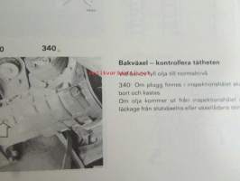 Volvo Servicehandbook - Reparation och underhåll Avd.1 (17), 10 000km 15 000 Diesel service, 240, 260, 66, 340, 1975 - 1982